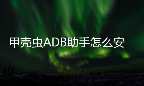 应用到电安装甲壳助手怎么虫A视